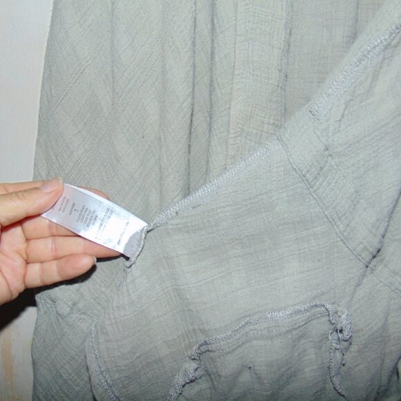 Democracy Cardigan Sleeveless Lightweight Gray Brushed Cotton Shrug Cottagecore - Picture 8 of 8